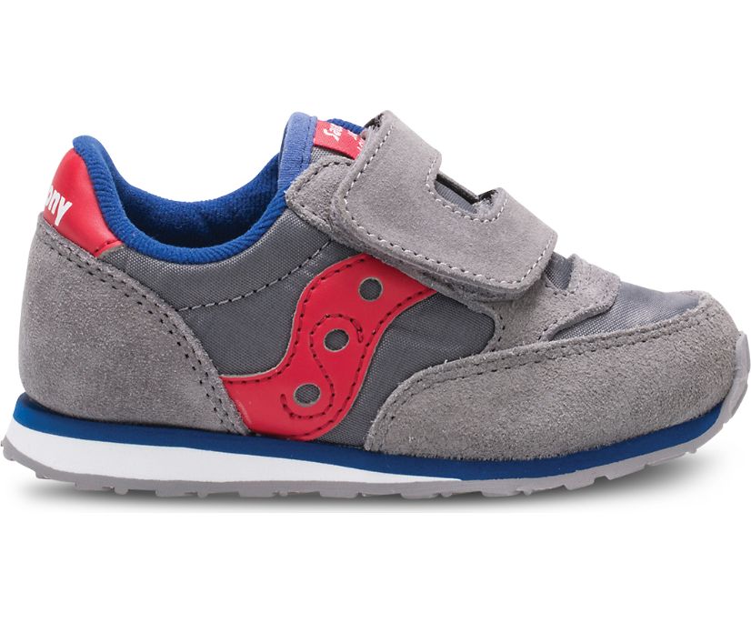 Gyerek Saucony Baby Jazz Hook & Loop Tornacipő Szürke Piros | HU 282OKI